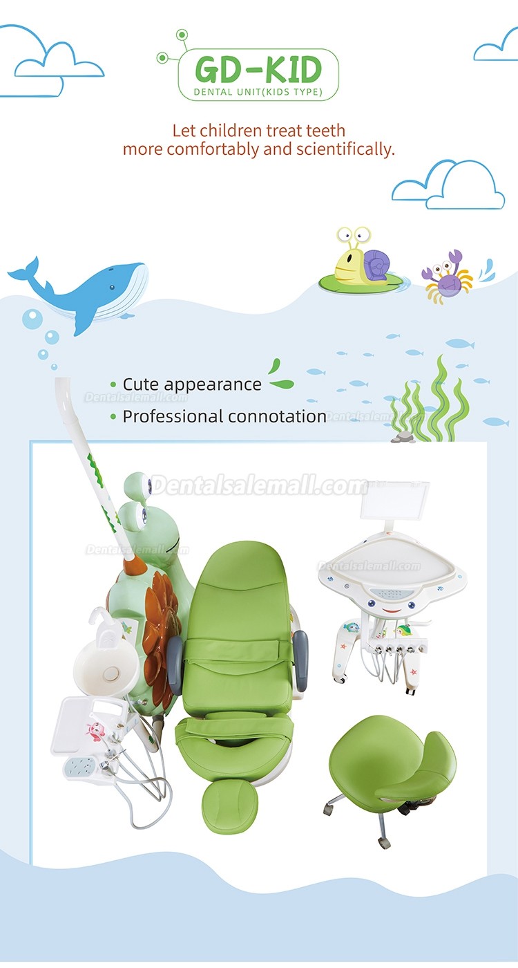 Gladent® GD-S800 Children Dental Chair Unit Electric Kids Dental Chair Dental Pediatric Treatment Unit